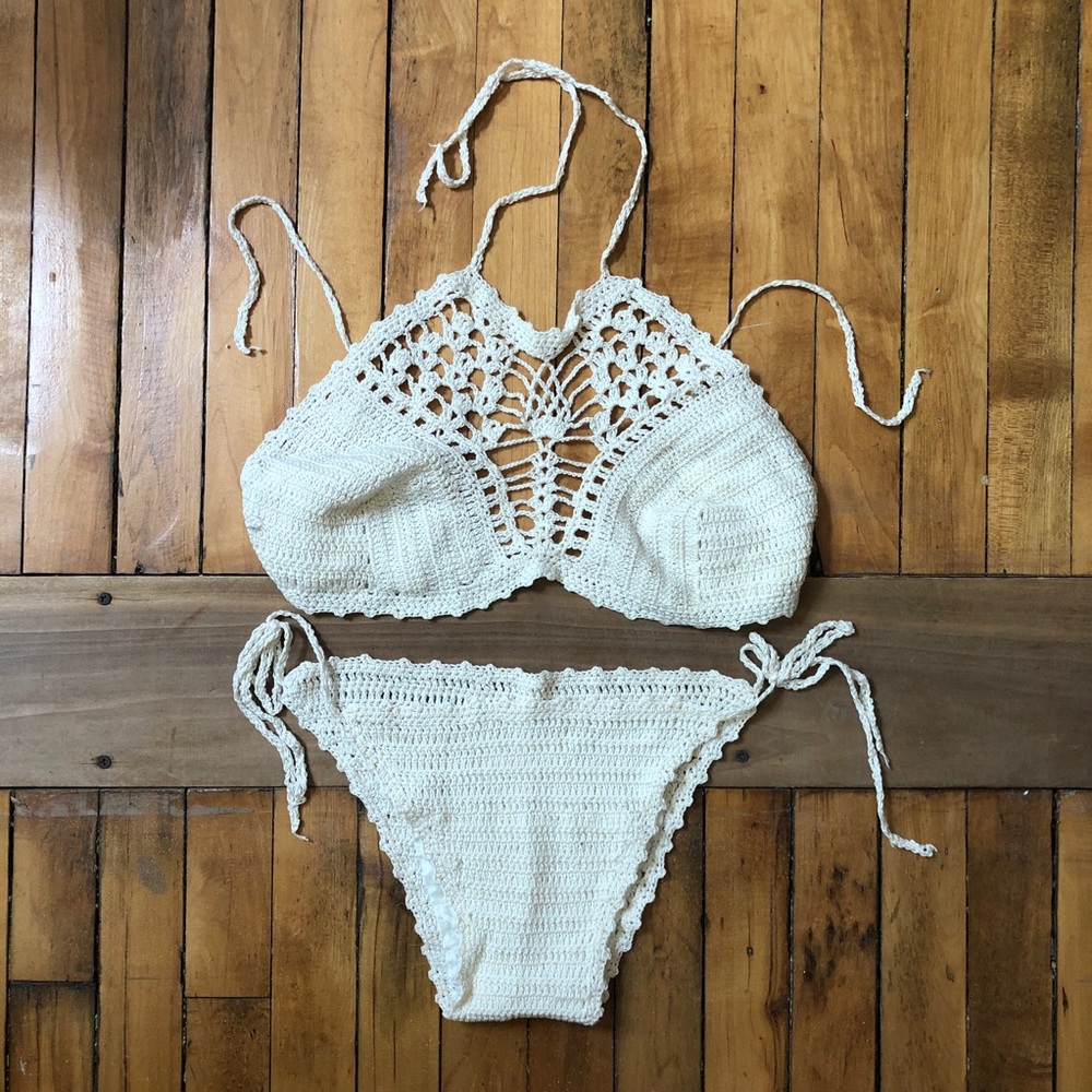 Hand made Knitted Halter bikini